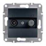 Розетка TV - SAT конечная Антрацит Asfora Plus Schneider Electric EPH3400171
