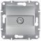 Розетка спутникового тел. SAT конечная Алюминий Asfora Plus Schneider Electric EPH3700161
