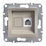 Розетка телефонная RJ11 4-х контактная бронза Asfora Schneider Electric EPH4100169