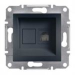 Розетка телефонная RJ11 4-х контактная антрацит Asfora Schneider Electric EPH4100171