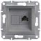 Розетка комп,ютерна RJ45 кат.6 UTP 1-гніздо сталь Asfora Schneider Electric EPH4700162