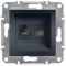 Розетка комп. и телеф. (RJ45, Cat.5e UTP + RJ12) антрацит Asfora Plus Schneider Electric EPH4900171