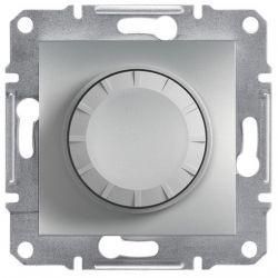 Светорегулятор поворотный 600 ВА (диммер) Алюминий Asfora Plus Schneider Electric EPH6400161