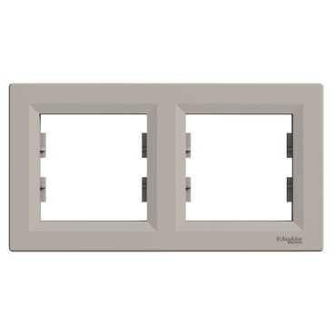 Рамка 2-местная горизонтальная Бронза Asfora Plus Schneider Electric EPH5800269