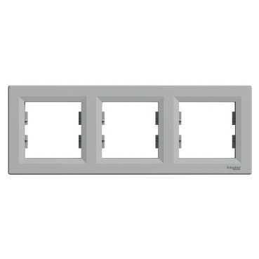 Рамка 3-местная горизонтальная Алюминий Asfora Plus Schneider Electric EPH5800361