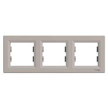 Рамка 3-местная горизонтальная Бронза Asfora Plus Schneider Electric EPH5800369