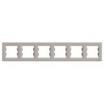 Рамка 6-местная горизонтальная Бронза Asfora Schneider Electric EPH5800669