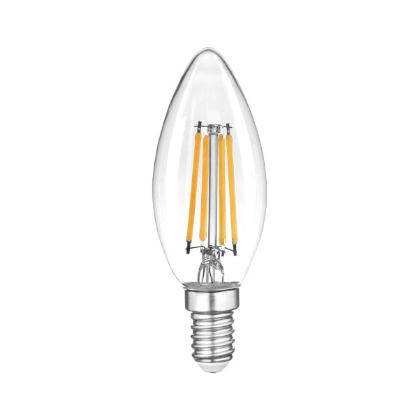 Лампа LED FILAMENT С37 6W E14 3000K VIOLUX