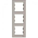 Рамка 3-местная вертикальная Бронза Asfora Plus Schneider Electric EPH5810369