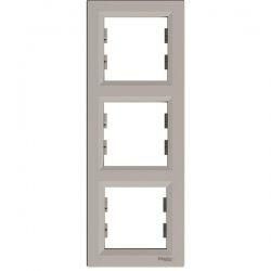 Рамка 3-местная вертикальная Бронза Asfora Plus Schneider Electric EPH5810369