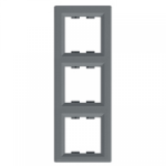 Рамка 3-местная вертикальная Сталь Asfora Plus Schneider Electric EPH5810362