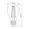 LED лампа TITANUM  Filament A60 7W E27 2200K бронза