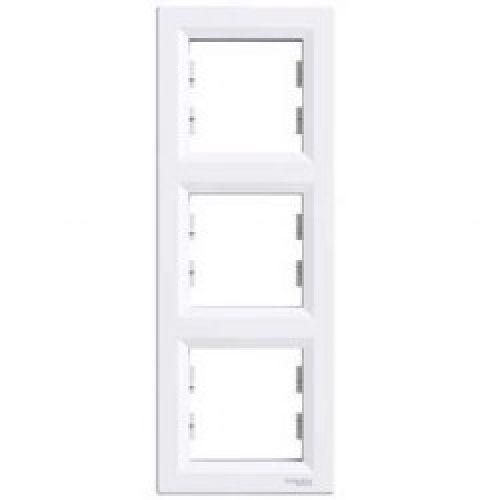 Рамка 3-местная вертикальная белая Asfora Schneider Electric EPH5810321
