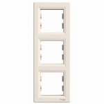 Рамка 3-местная вертикальная кремовая Asfora Schneider Electric EPH5810323