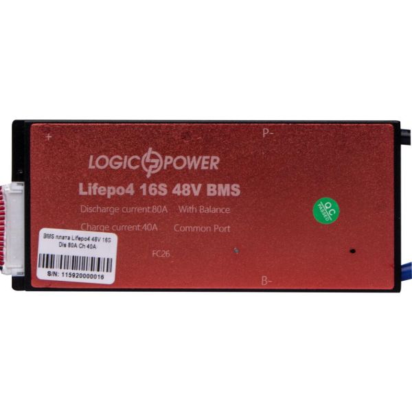 Плата BMS LP LogicPower LiFePO4 48V 16S Dis 80A Ch 40A