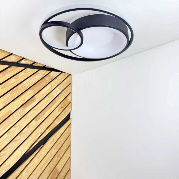 Світильник Led smart Violux Duos пульт 100W 3000-5000K IP20 коло чорний