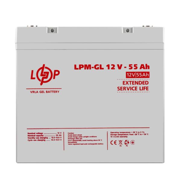 Аккумулятор гелевый LP LogicPower LPM-GL 12V - 55Ah