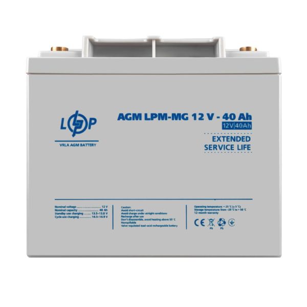 Аккумулятор мультигелевый AGM LP LogicPower LPM-MG 12V - 40Ah