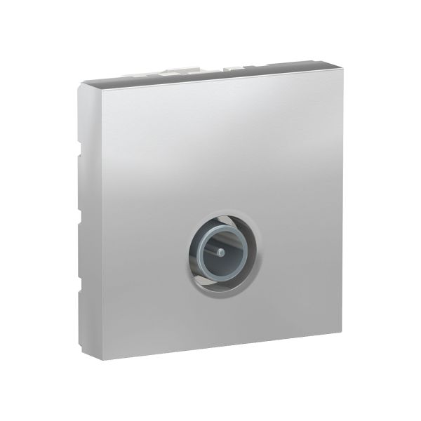 Розетка TV одинарная 2 модуля алюминий Schneider Electric Unica New