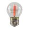 Лампа светодиодная 2W E27 Velmax V-Filament-G45 красная