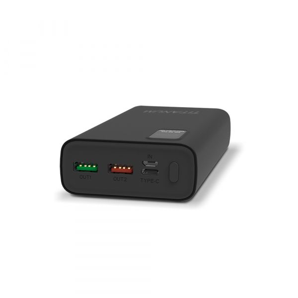 Повербанк TITANUM 727S 20000mAh 22.5W Black