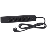 Удлинитель 5 розеток с заземлением и 2хUSB 3 метра черный Schneider Electric Unica Extend ST945U3B