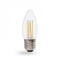 Лампа свiтлодiодна димер свічка 4W E27 2700K filament Feron LB-68 C37