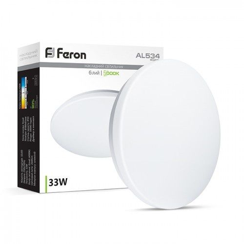 Світлодіодний світильник накладний Коло 20W 5000K Feron AL534