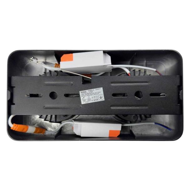 Светильник накладной точечный Violux Sidney-2L 20W 4000K 220V IP20 прямоугольник черный