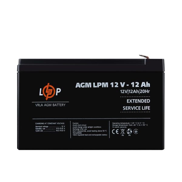 Аккумулятор свинцово-кислотный AGM LP LogicPower LPM 12V - 12Ah