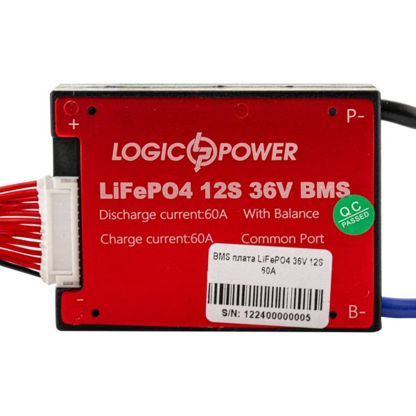 Плата BMS LP LogicPower LiFePO4 36V 12S Dis 60A Ch 30A