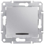 Выключатель одноклавишный с индикатором, алюминий Sedna Schneider Electric SDN1400160