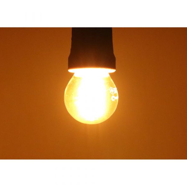 Лампа светодиодная 2W E27 Velmax V-Filament-G45 оранжевая