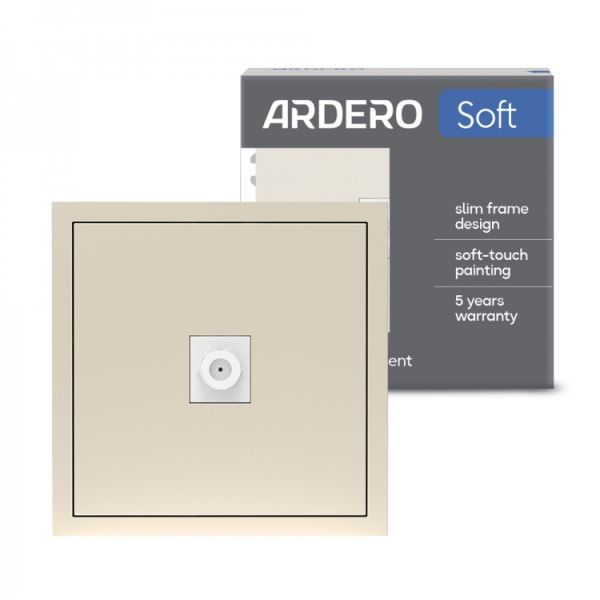 Розетка телевизионная Ardero Soft механизм ER141TV-C шампань