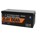 Акумулятор LiFePO4 LP LogicPower 24V-25,6V - 100Ah 2560Wh Smart BMS 100А з BT пластик