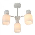Світильник люстра Ardero BL1130 Olivia 3хЕ14 під лампу скло білий