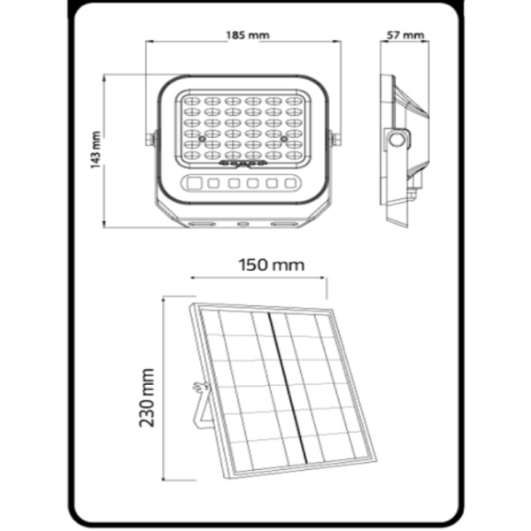 Светодиодный прожектор на солнечной батарее TIGER PRO-50 3CCT 068-012-2050-010