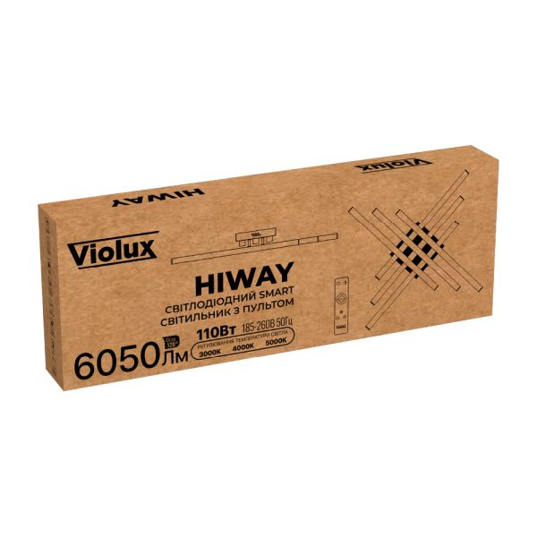 Светильник Smart Led Violux Hiway с пультом 110W 3000-4000-5000K IP20 квадрат белый