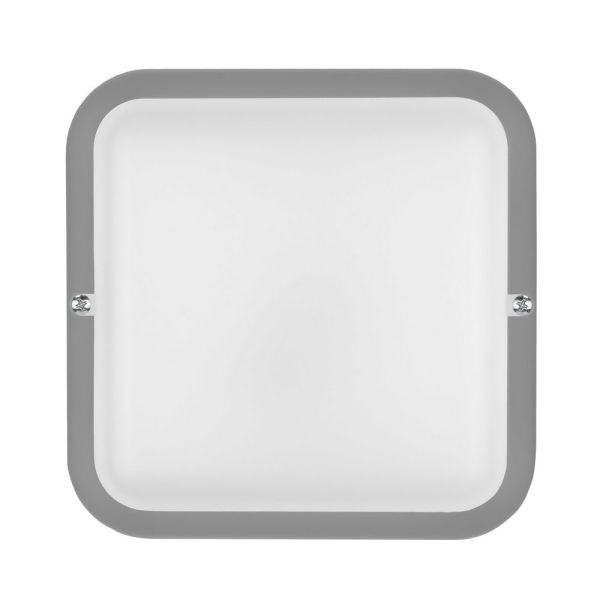 Светильник Led Violux Polo UA MW sensor 18W 5000K квадрат IP54 серый