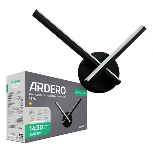 Светильник настенный Led Ardero AL6523-1ARD FORCE V 13Вт черный