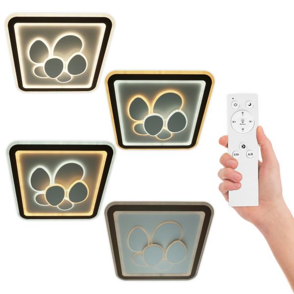 Світильник LED smart OREO+пульт 120W 3000-6000K IP20 коричневий квадрат