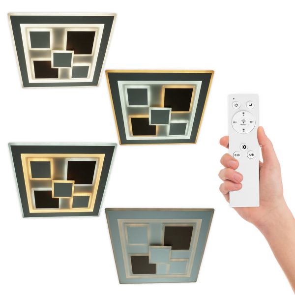 Світильник LED smart OXFORD+пульт 110W 3000-6000K IP20 коричневий квадрат