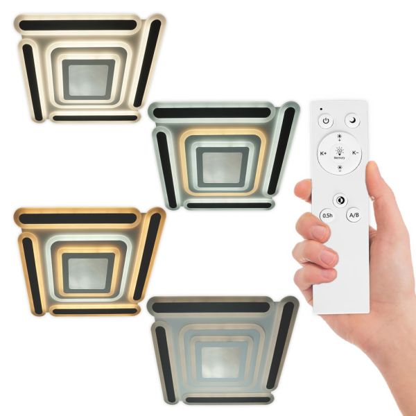 Светильник LED smart MATRIX+пульт 120W 3000-6000K IP20 черный квадрат