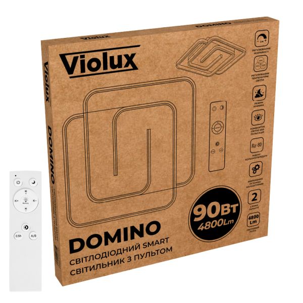 Светильник LED smart DOMINO+пульт квадрат 90W 3000-5000K IP20