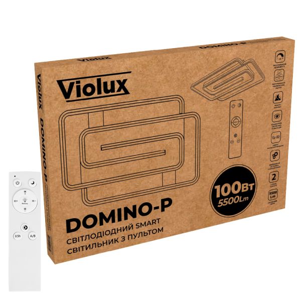 Светильник LED smart DOMINO-P+пульт прямоугольник 100W 3000-5000K IP20
