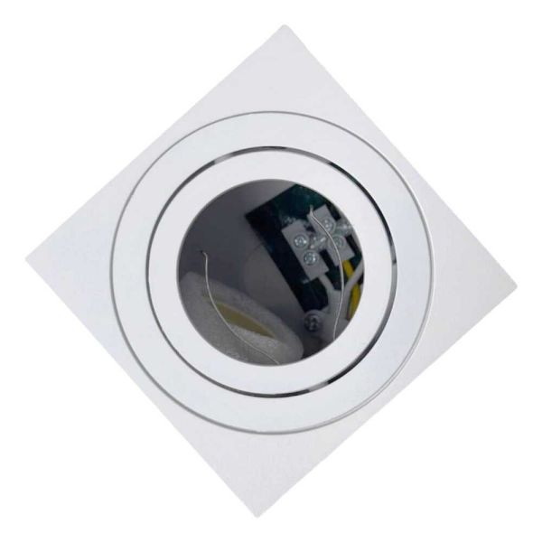 Світильник точковий накладний Violux Manhattan-S GU10 max 35W 220V IP20 квадрат білий