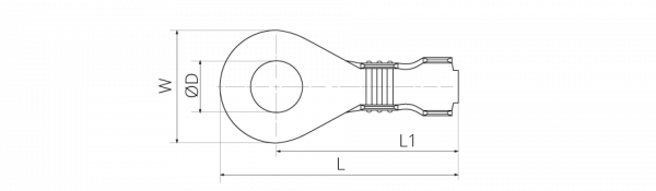 Наконечник кольцевой без изоляции BR 1,5-2,5/5 0,4мм (500шт)