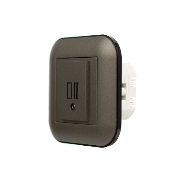 Розетка 1-USB  LOFT мока+черный
