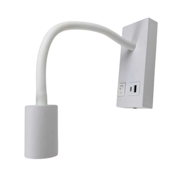 Светильник настенный Violux SNAKE USB+TYPE-C бра Led 5W 4200K IP20 белый
