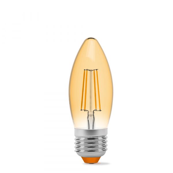 LED лампа VIDEX Filament C37FA 4W E27 2200K бронза